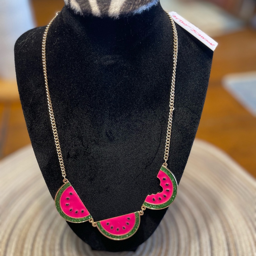 Betsey Johnson watermelon necklace NWT